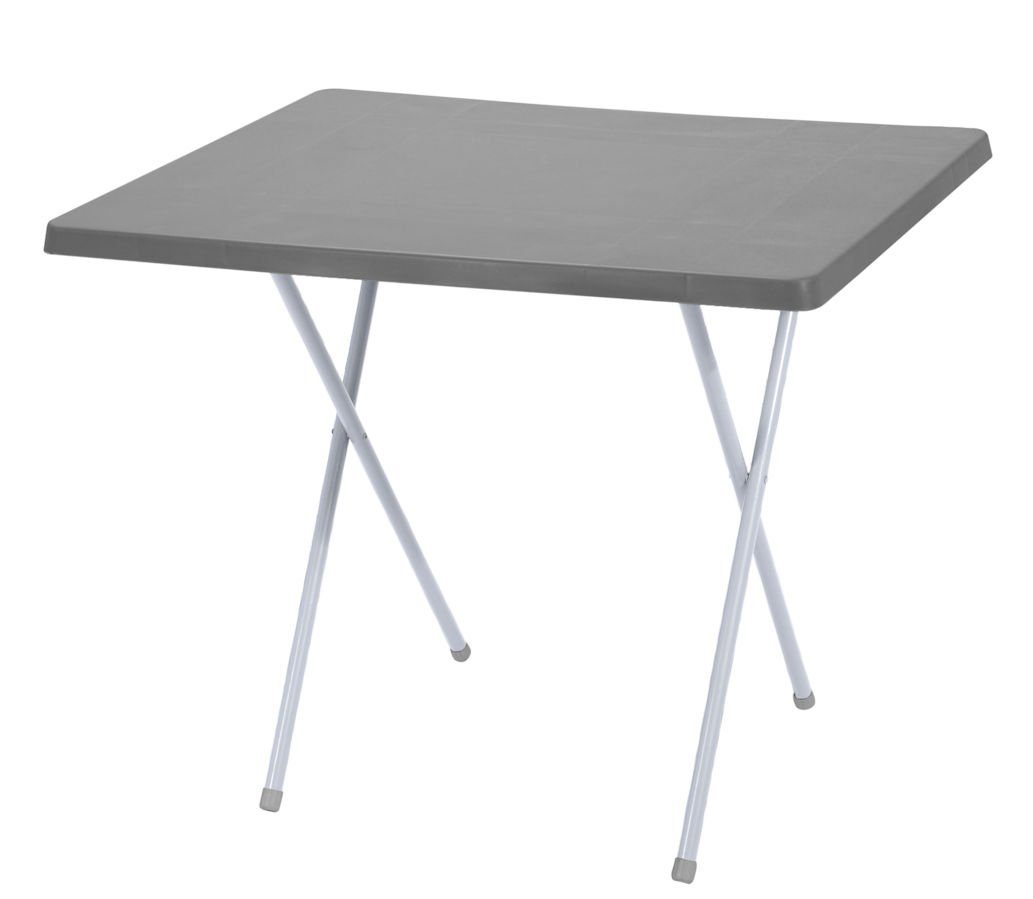 Campingtisch Camping Klapptisch höhenverstellbar grau - 79x60cm