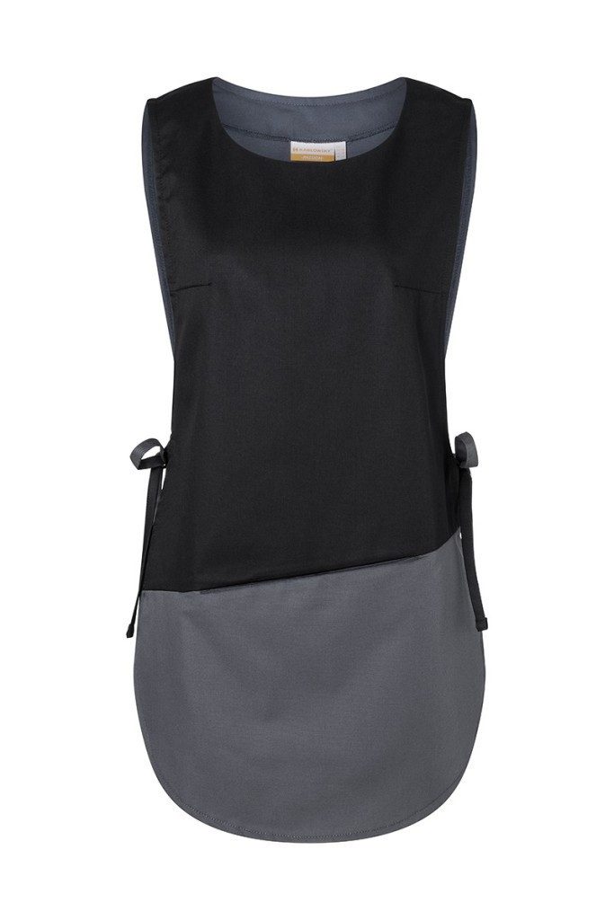 Karlowsky Fashion Schlupfbluse KARLOWSKY Damen Überwurfkasack BEA Polyestermix Schwarz/Grau
