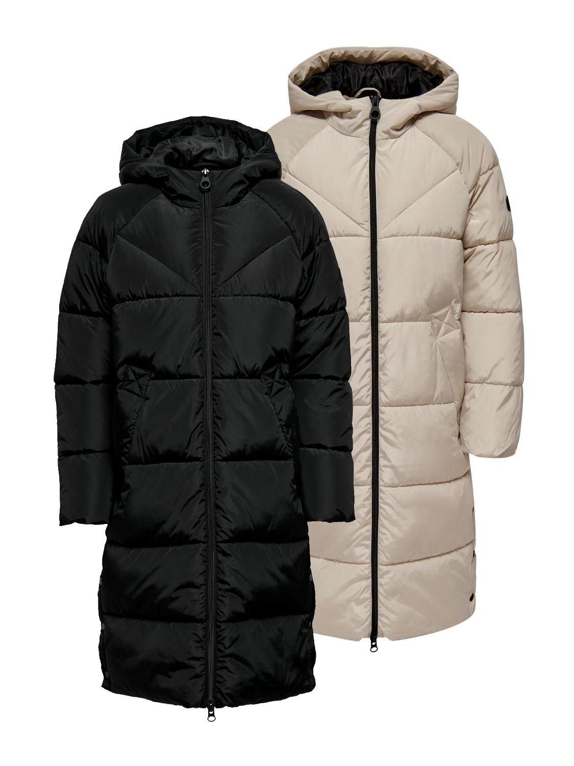 ONLY Wintermantel ONLY Damen langer Puffer-Mantel OnlNewAmanda Winter-Jacke Oversize