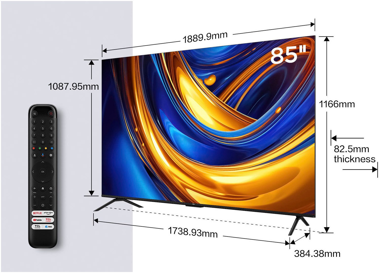 TCL 85V6BX1 LED-Fernseher (215 cm/85 Zoll, 4K Ultra HD, Android TV, Google TV, Smart-TV)