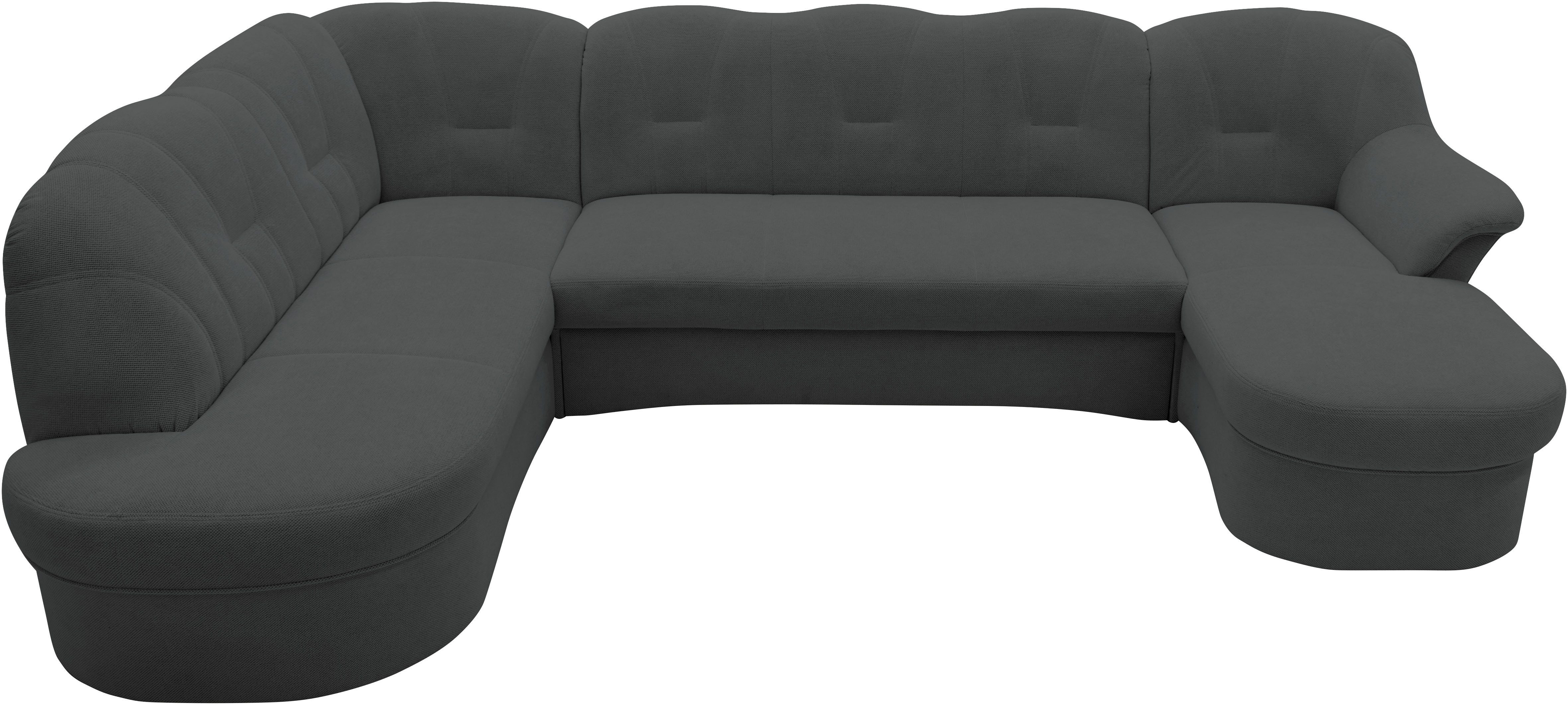 DOMO collection Wohnlandschaft FLORES 293x180x86 cm, hochwertig, komfortabel, U-Form, 3 Teile, wahlw. mit Bettfunktion, wahlw. mit Federkern, Unser Dauertiefpre – Bild 4 von 5