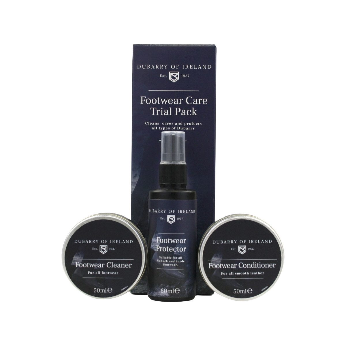 Dubarry 1264 Lederpflegeset, Schuhpflegeset mit Schuhreiniger, Conditioner und Protector