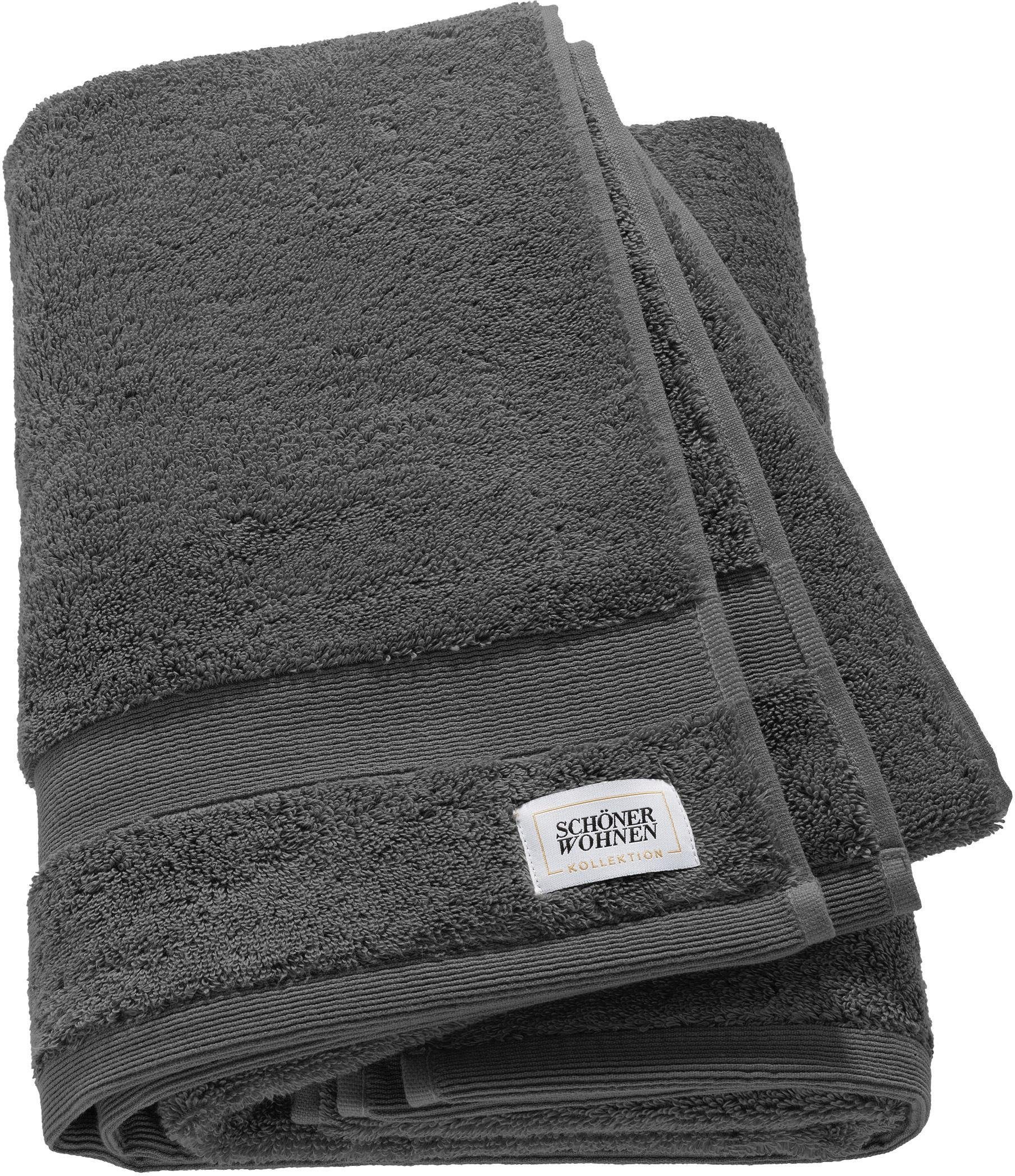 SCHÖNER WOHNEN-Kollektion Badetuch Cuddly, Frotteevelours (1-St), in unters günstig online kaufen