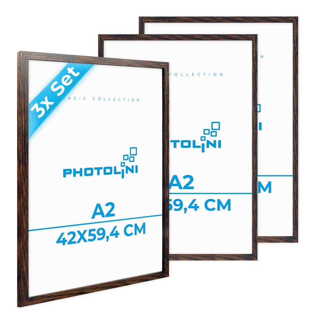 PHOTOLINI Bilderrahmen 3er Set, stabiles MDF-Holz, günstig online kaufen