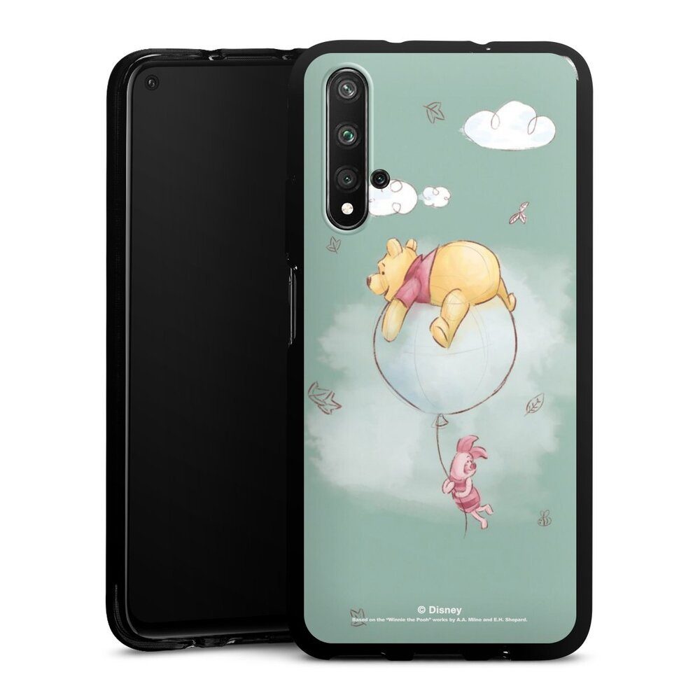 DeinDesign Handyhülle Winnie Puuh Disney Bär Uncheered by a Balloon, Huawei Nova 5T Silikon Hülle Bumper Case Handy Schutzhülle