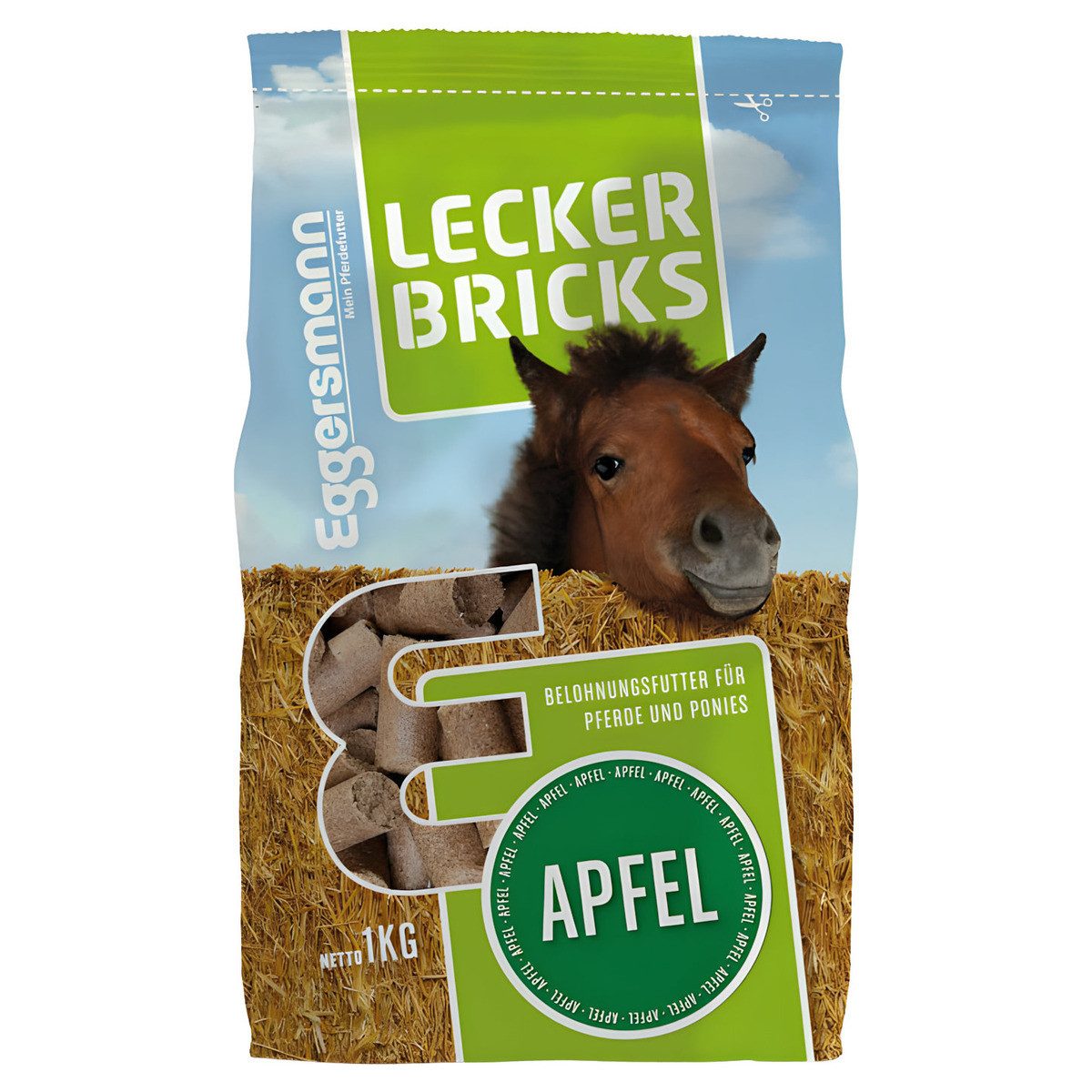 Eggersmann Lecker Bricks Apfel 1 kg, Snack für: Farming