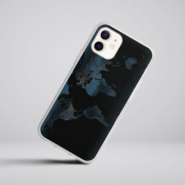 DeinDesign Handyhülle Weltkarte Landkarte Nacht Nightlight Worldmap, Apple iPhone 12 mini Silikon Hülle Bumper Case Handy Schutzhülle