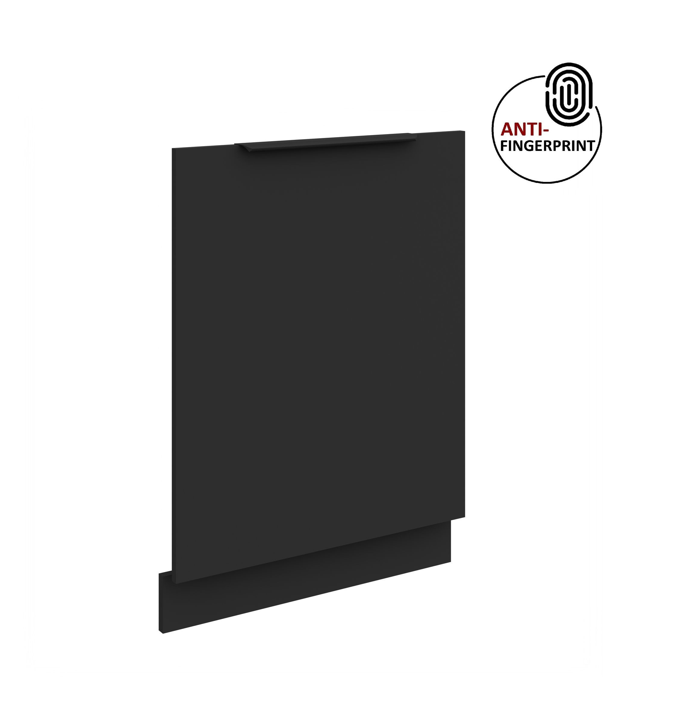 Küchen-Preisbombe Frontblende für vollintegrierten Geschirrspüler 60 cm Küche ARIA Schwarz matt (Frontblende Geschirrspüler integriert, 1 St), Modern