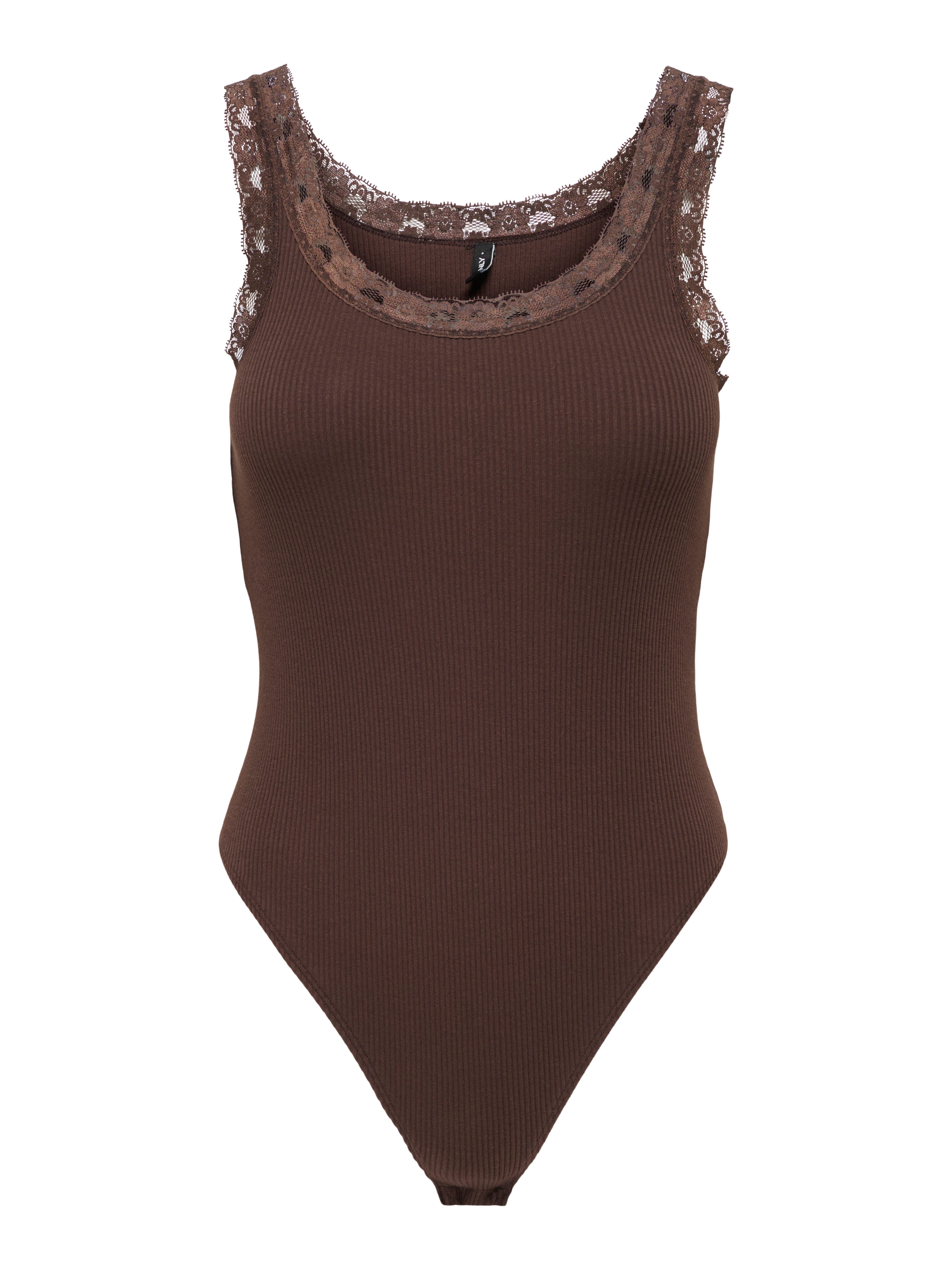 ONLY Body ONLVINI S/L LACE BODYSUIT RS JRS Baumwollmischung, Spitze