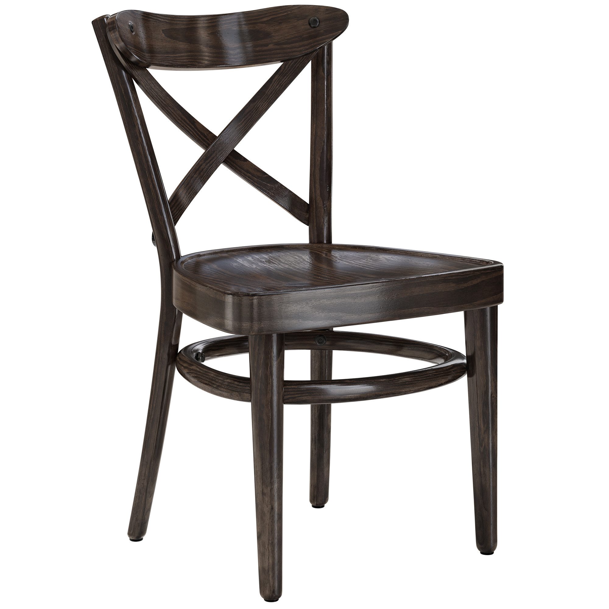 GGMMÖBEL Bistrostuhl Maudez Holz, 2er-Set Innen Hohe Tragkraft/Langlebig