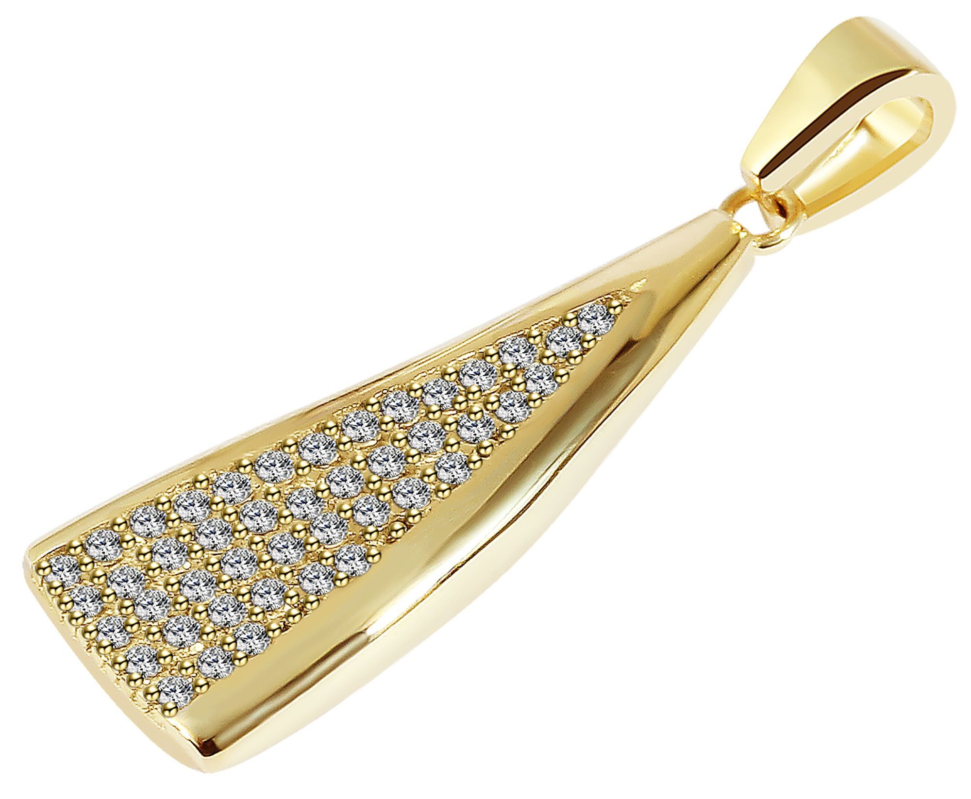 Kettenanhänger Anhänger aus 333 Gold mit Zirkonia