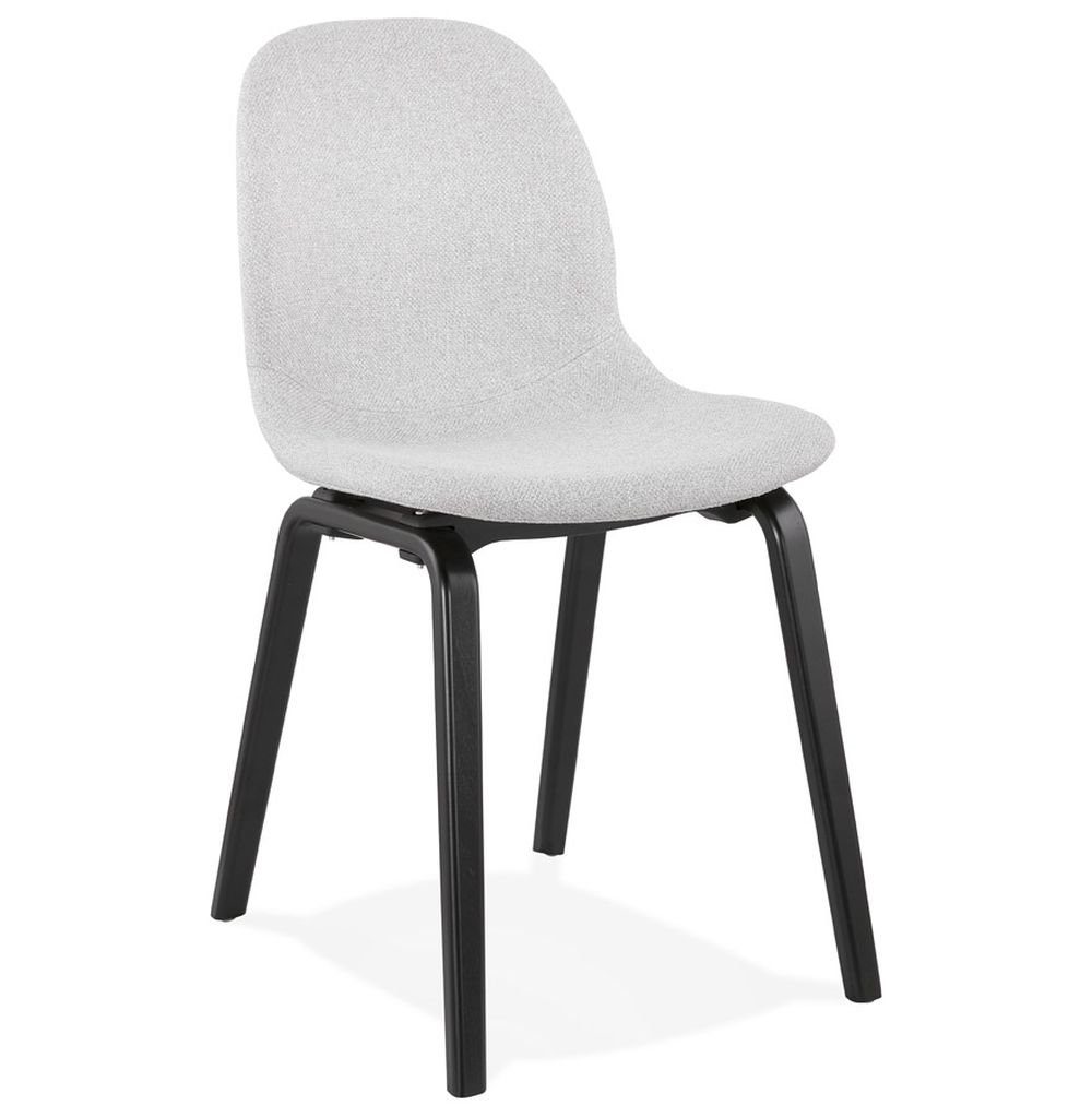 KADIMA grey,black) Stuhl DESIGN Esszimmerstuhl (light Textile Beige/Grau MEGARA
