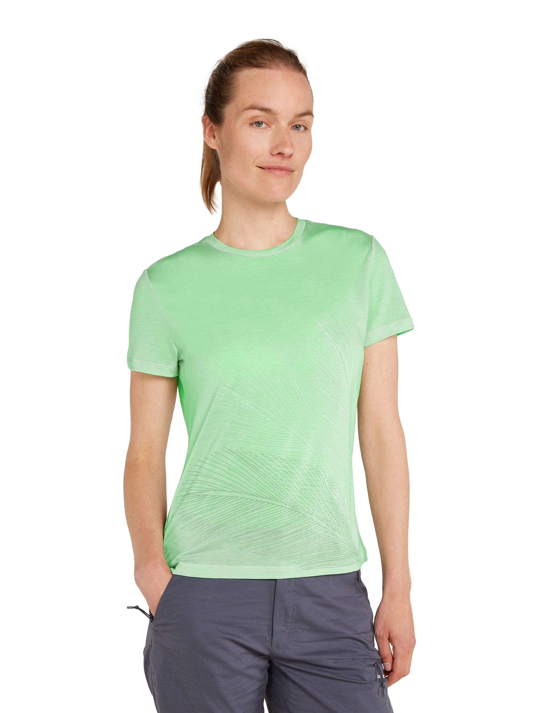 Icebreaker T-Shirt W Mer Core SS Tee Plume GLASS