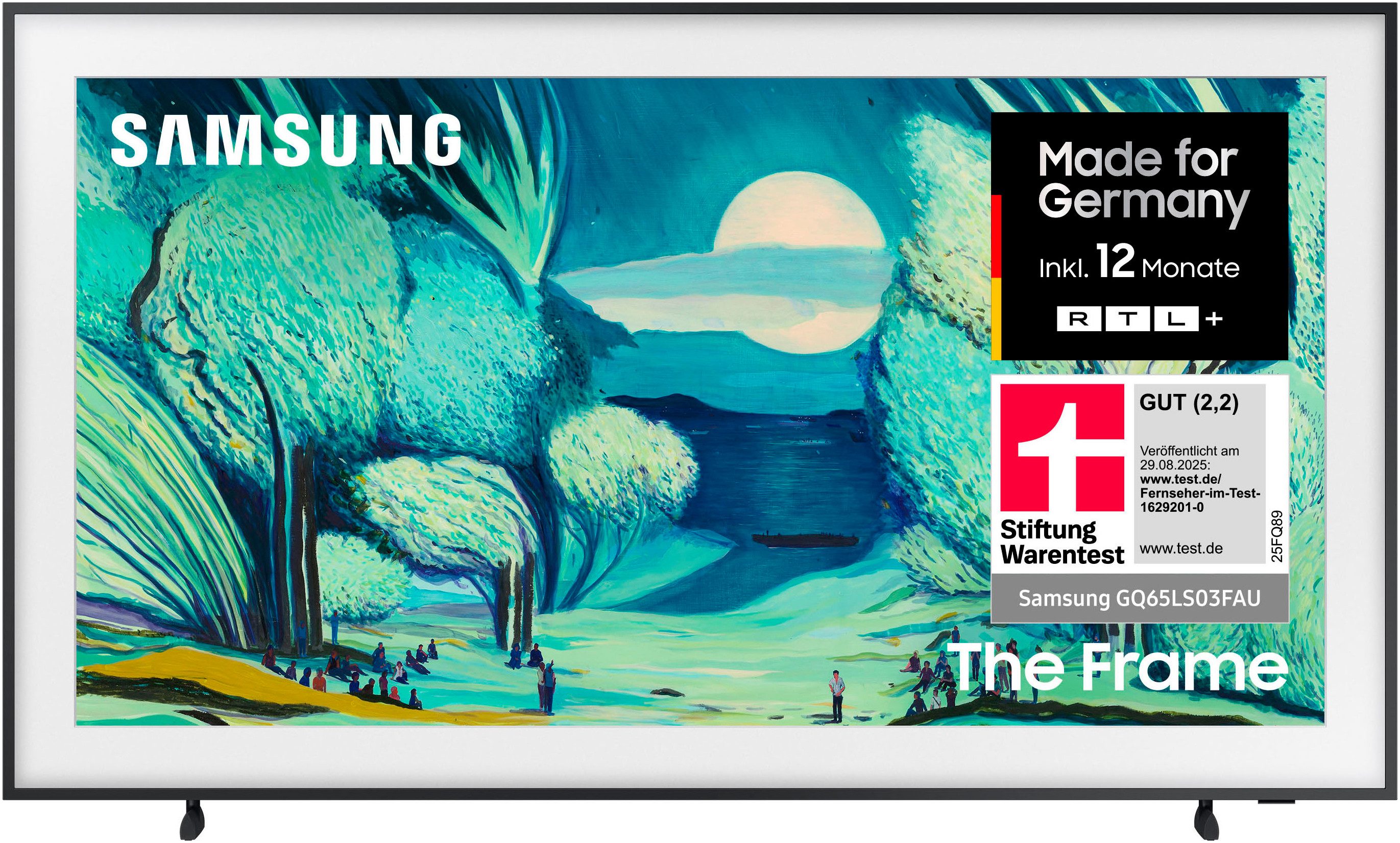 Samsung GQ65LS03FAU QLED-Fernseher (163 cm/65 Zoll, 4K Ultra HD, Smart-TV, The Frame, Mattes Display, Art Mode, Austauschbare Rahmen, Dolby Atmos)