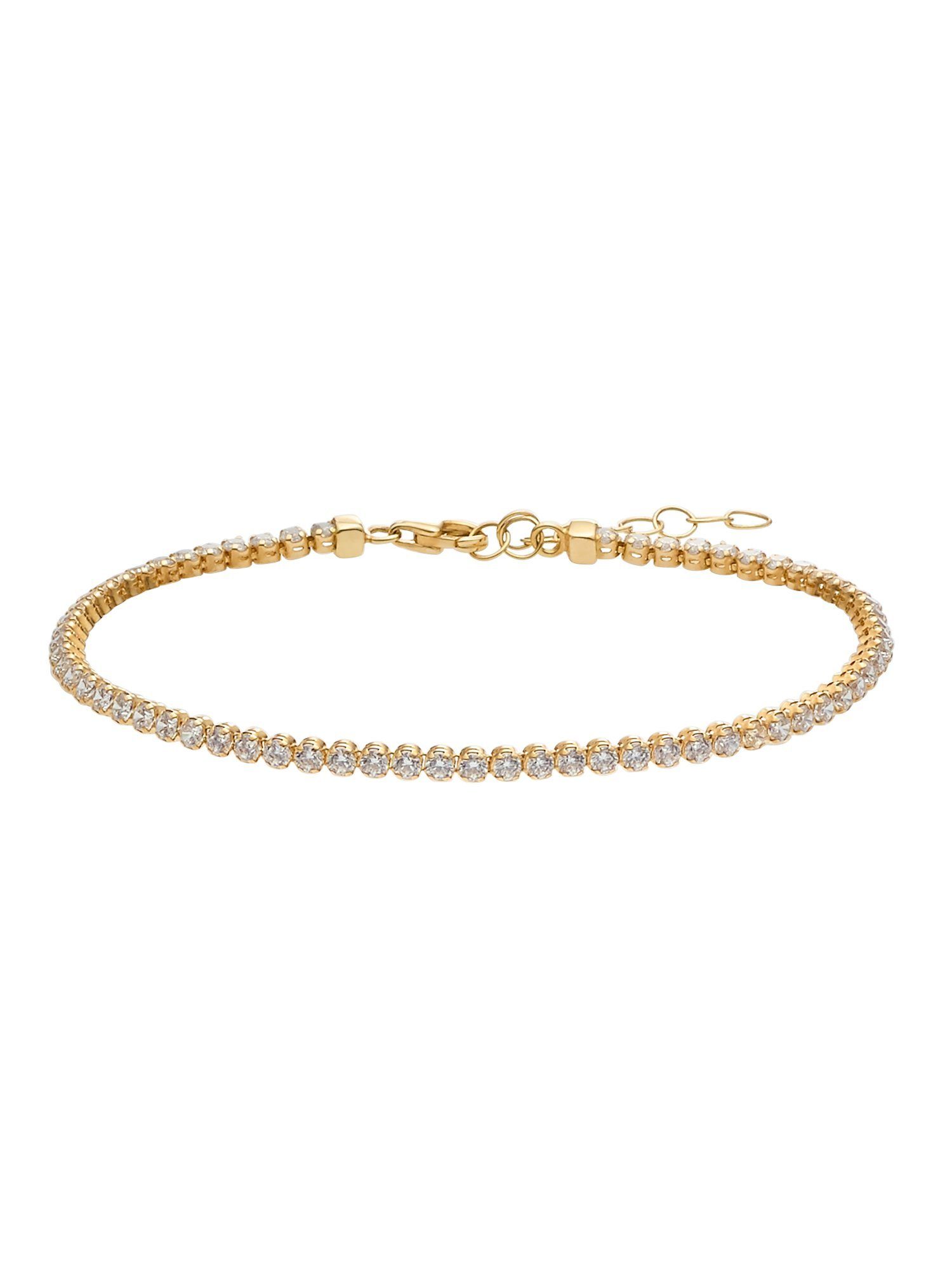 FAVS Silberarmband FAVS Damen-Armband 375er Gelbgold 65 Zirkonia