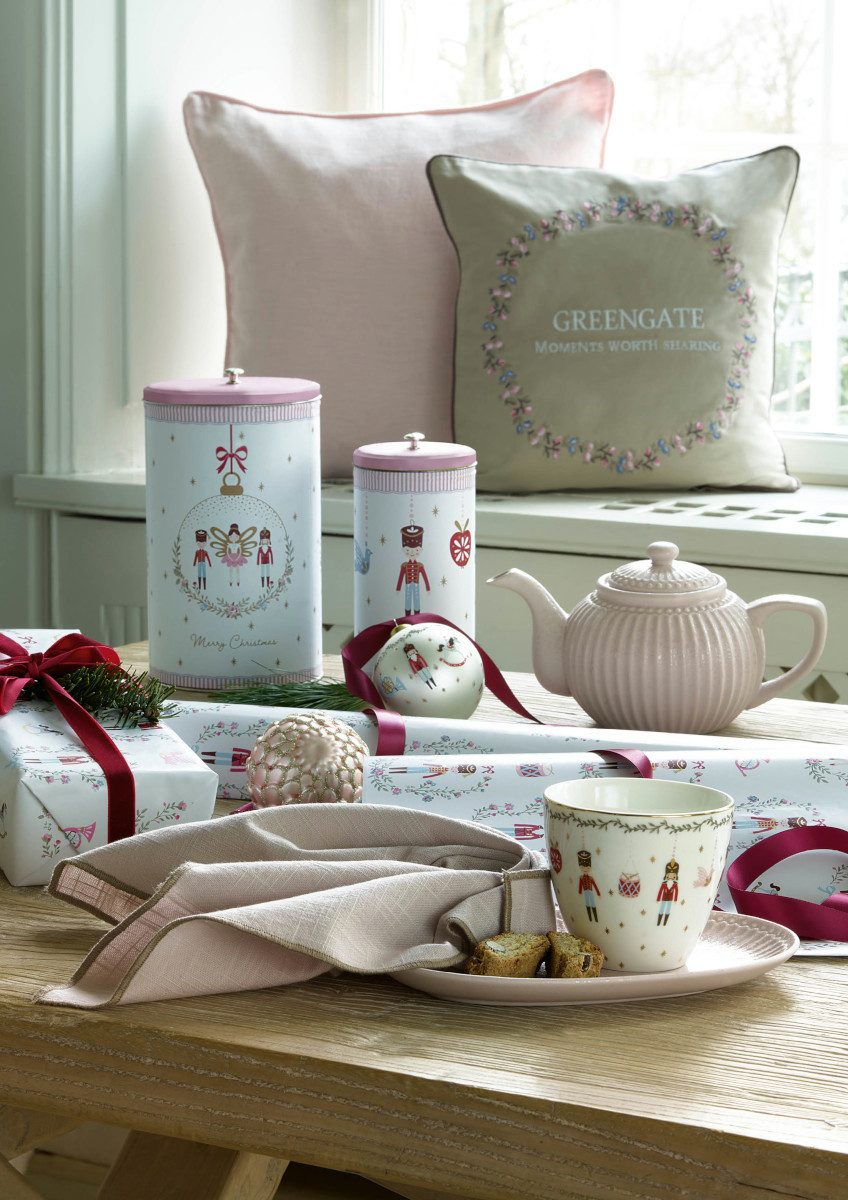 Greengate Geschirrtuch Xmas Geschirrtuch bedruckt pale grey 70x50cm – Bild 3 von 3