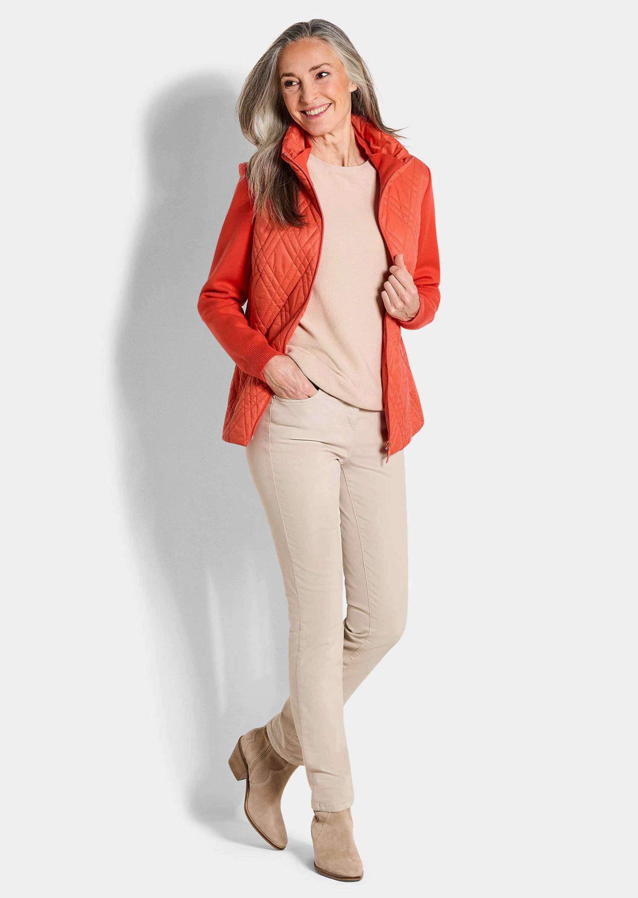 GOLDNER Outdoorjacke Kurzgröße: Lässige Jacke mit Strick und Stepp Herbstja günstig online kaufen