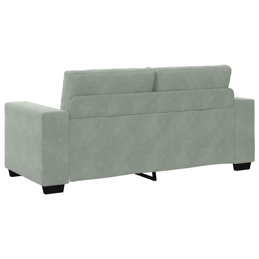 vidaXL Sofa Zweisitzer-Sofa Hellgrau 180x77x82 cm Samt, 1 Teile