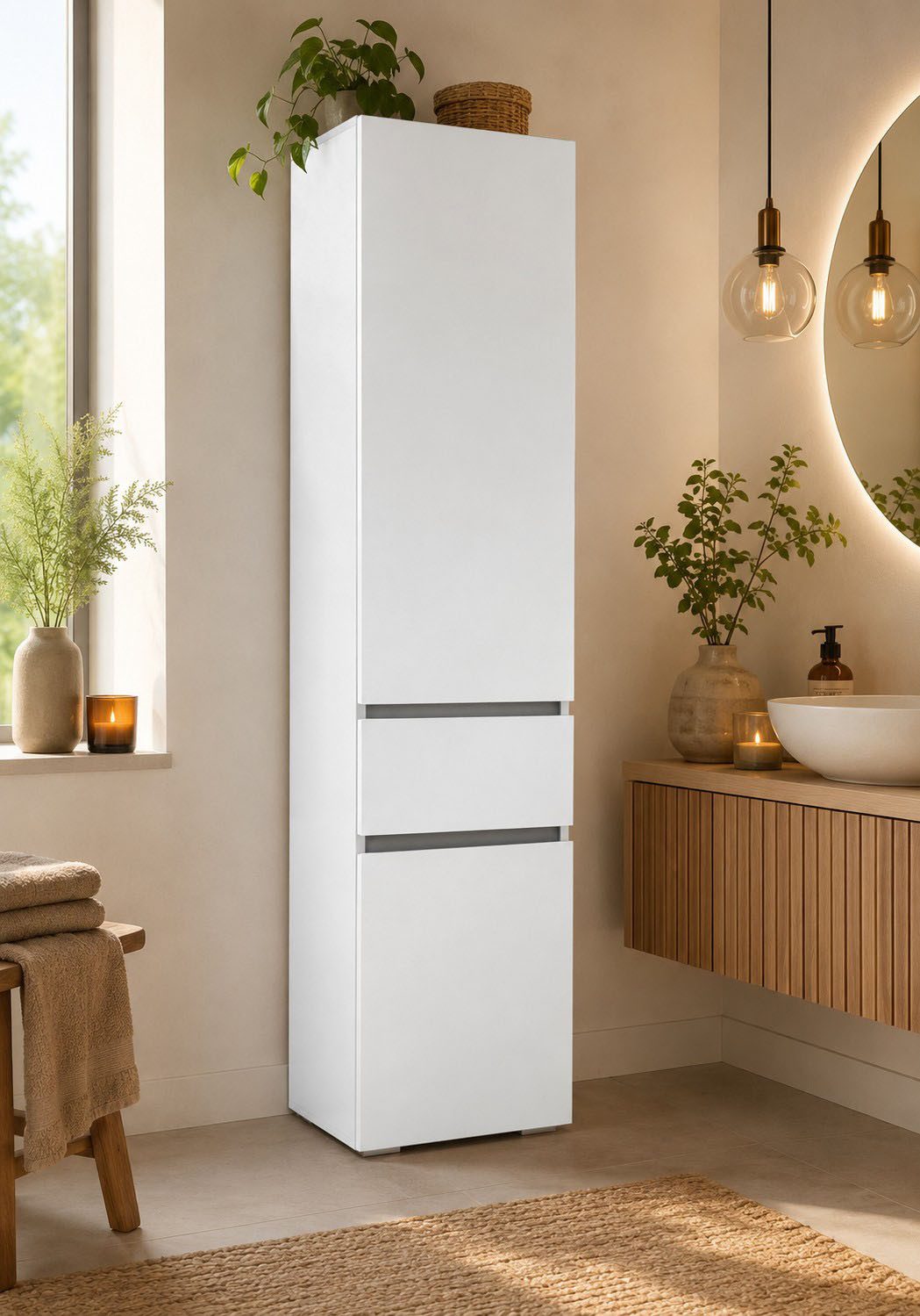 Home affaire Hochschrank Wisla Höhe 180 cm, mit Türen & Schubkasten