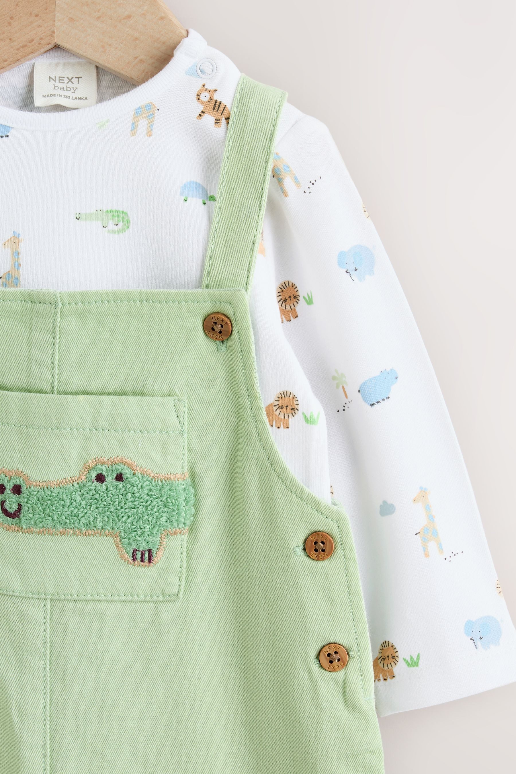 Next Body & Hose Twill-Latzhose und Bodysuit für Babys im Set (2-tlg)
