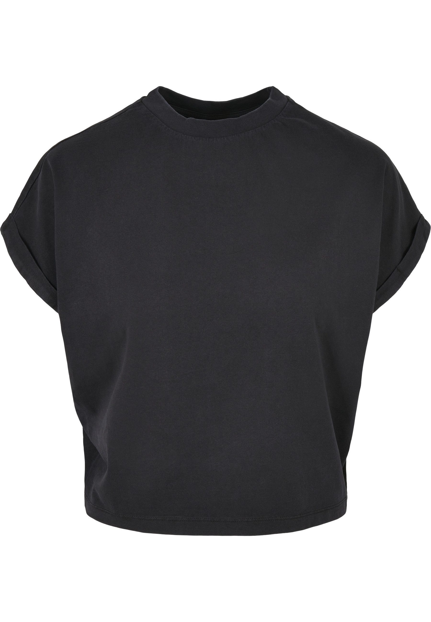 URBAN CLASSICS T-Shirt Urban Classics Damen Ladies Short Pigment Dye Cut On Sleeve Tee (1-tlg)