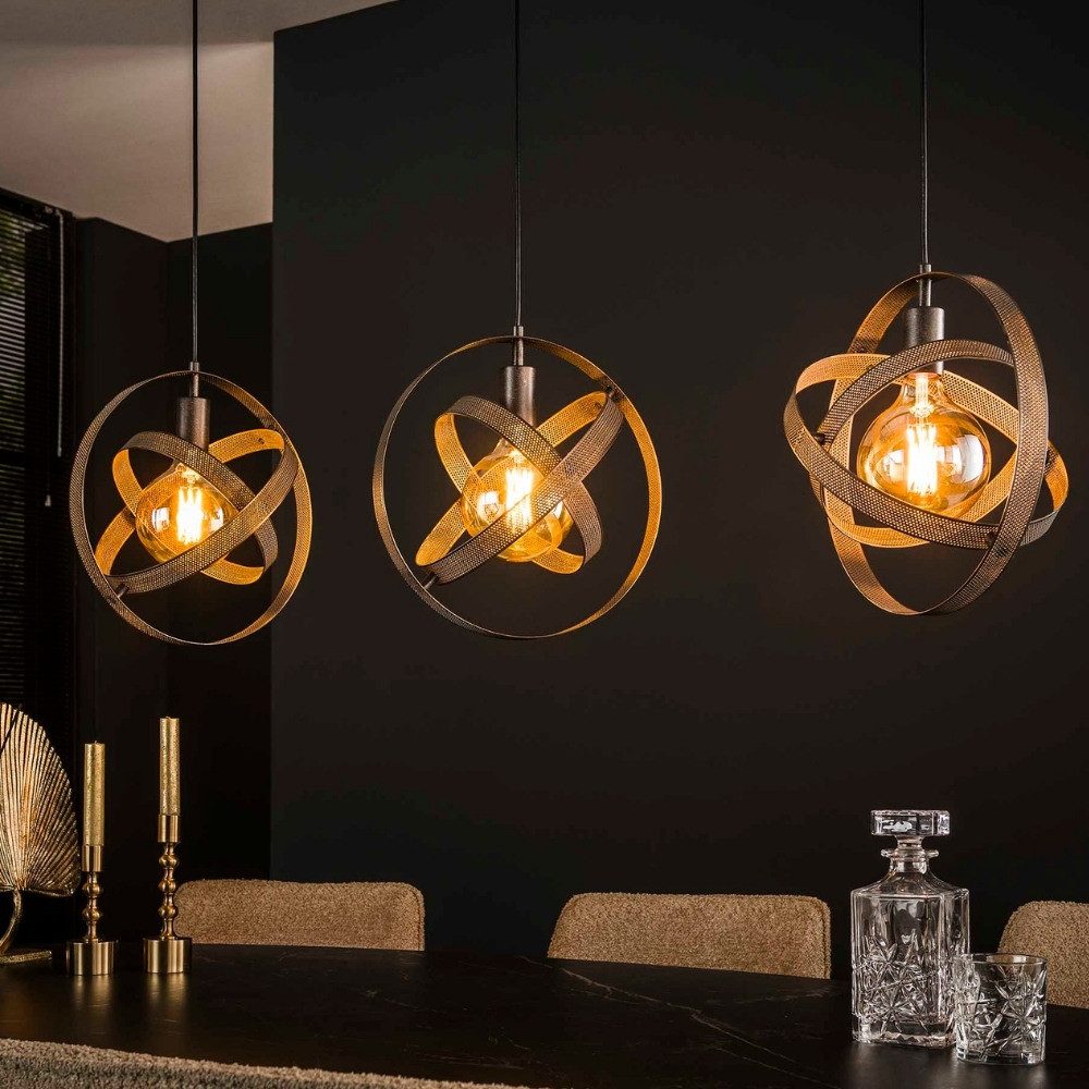 famlights Pendelleuchte famlights, Pendelleuchte Lenny in Altsilber E27 3-flammig