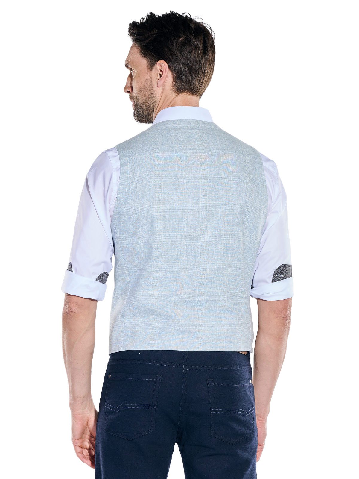 Engbers Anzugweste Herren Sakko-Weste aus Leinenmix Regular, Hellblau