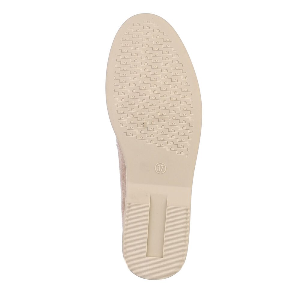 Ital-Design Damen Mokassins Freizeit Slipper (87117971) Blockabsatz Mokassins in Beige