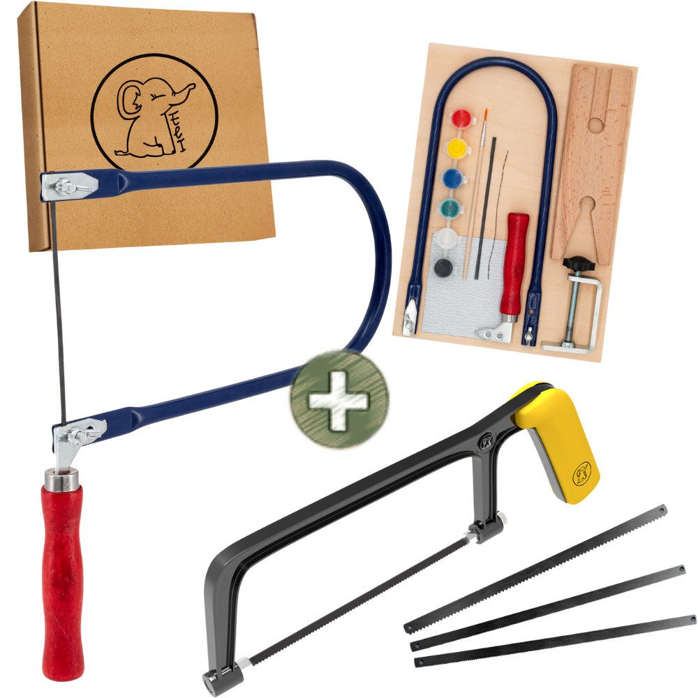 Eli Kinder-Werkzeug-Set Laubsäge für Kinder - inkl Vorlagen - Laubsägeplatt günstig online kaufen