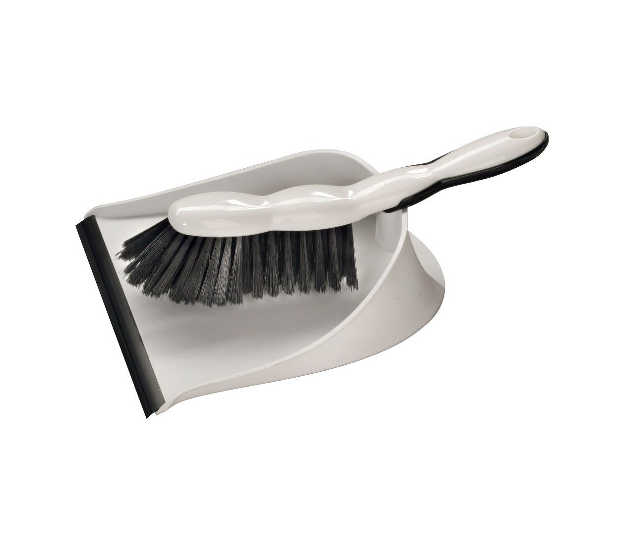 haug bürsten Kehrgarnitur 36000, Gecko Kehrgarnitur, weiß, mit Lippe und Besenkamm mit geschlitztem Polymex - Made in Germany