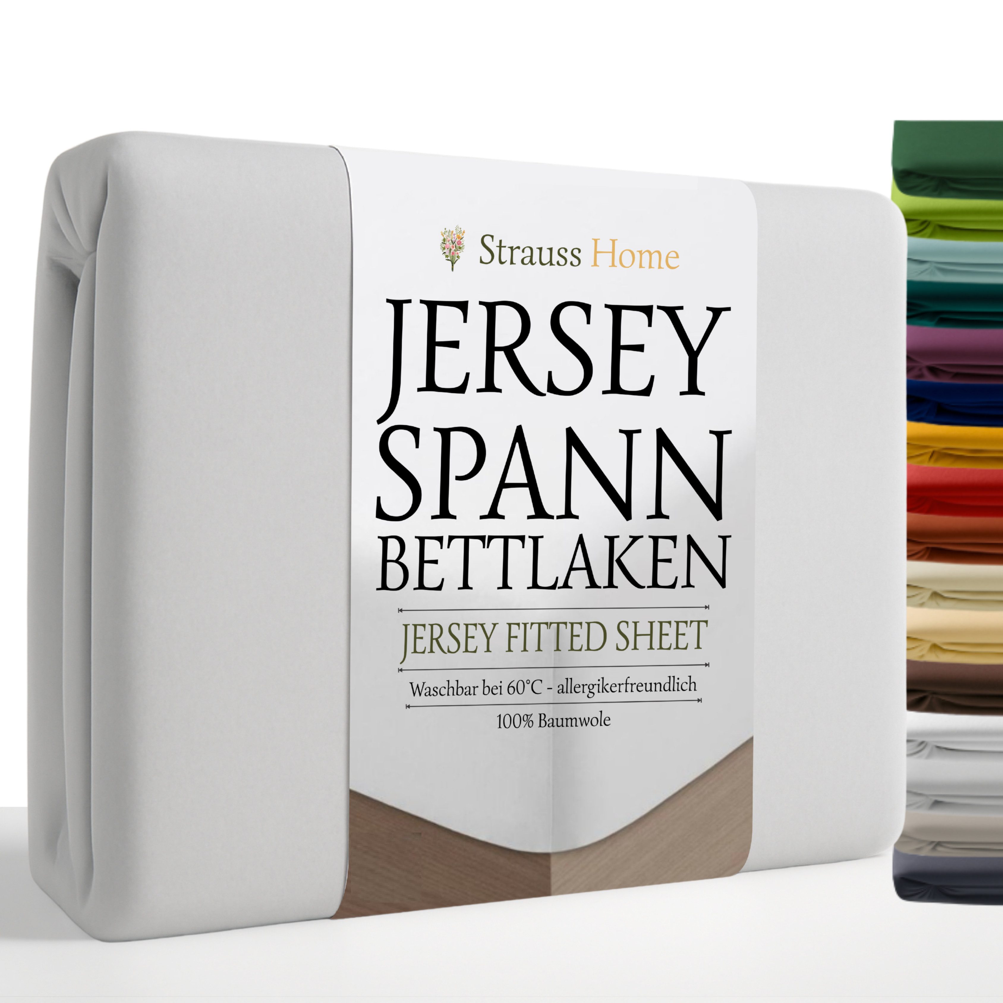 Strauss Home Spannbettlaken Premium, Gummizug: Rundumgummi, 150gr/m2 Premiu günstig online kaufen