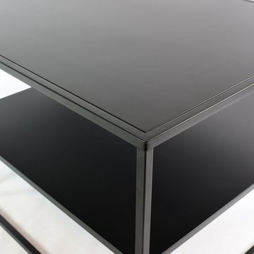 osoltus Raumteiler osoltus cube Industrie Stil Couchtisch Stahl schwarz 90x60x45cm