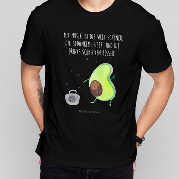 Mr. & Mrs. Panda T-Shirt Avocado tanzt - Schwarz - Geschenk, Nachthemd, Veggie, Musik, Schlafs (1-tlg)