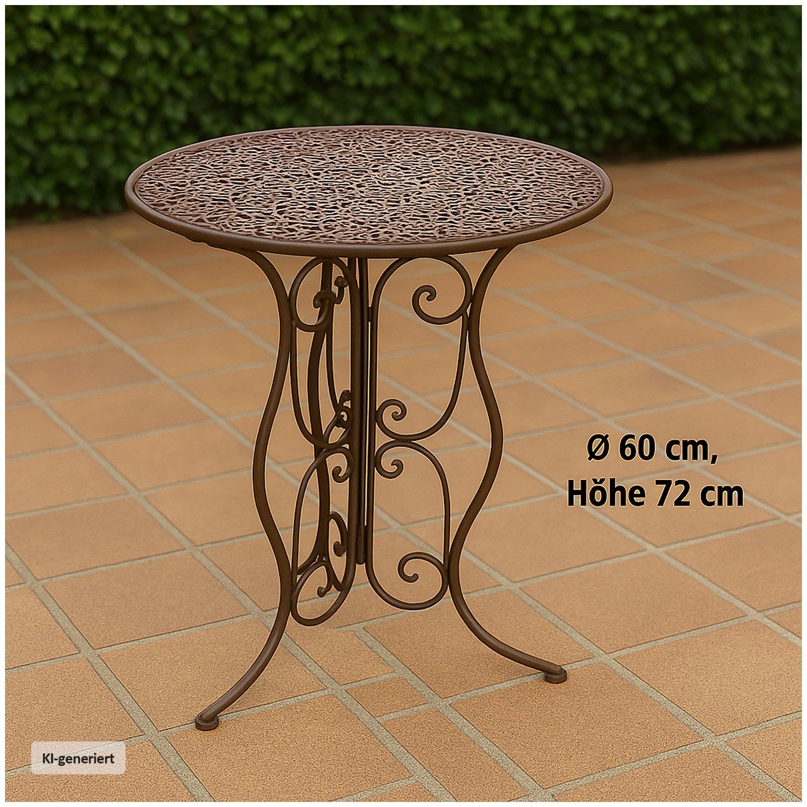 HTI-Living Gartentisch Gartentisch Lani Antik (Stück, 1-St., 1 Gartentisch), Metalltisch nostalgisch