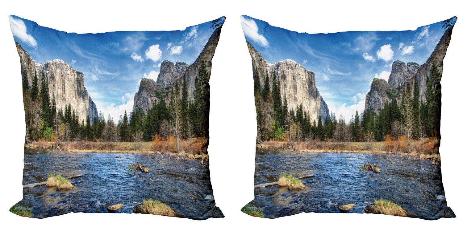 Kissenbezüge Modern Accent Doppelseitiger Digitaldruck, Abakuhaus (2 Stück), Nature Scene Valley Nationalpark