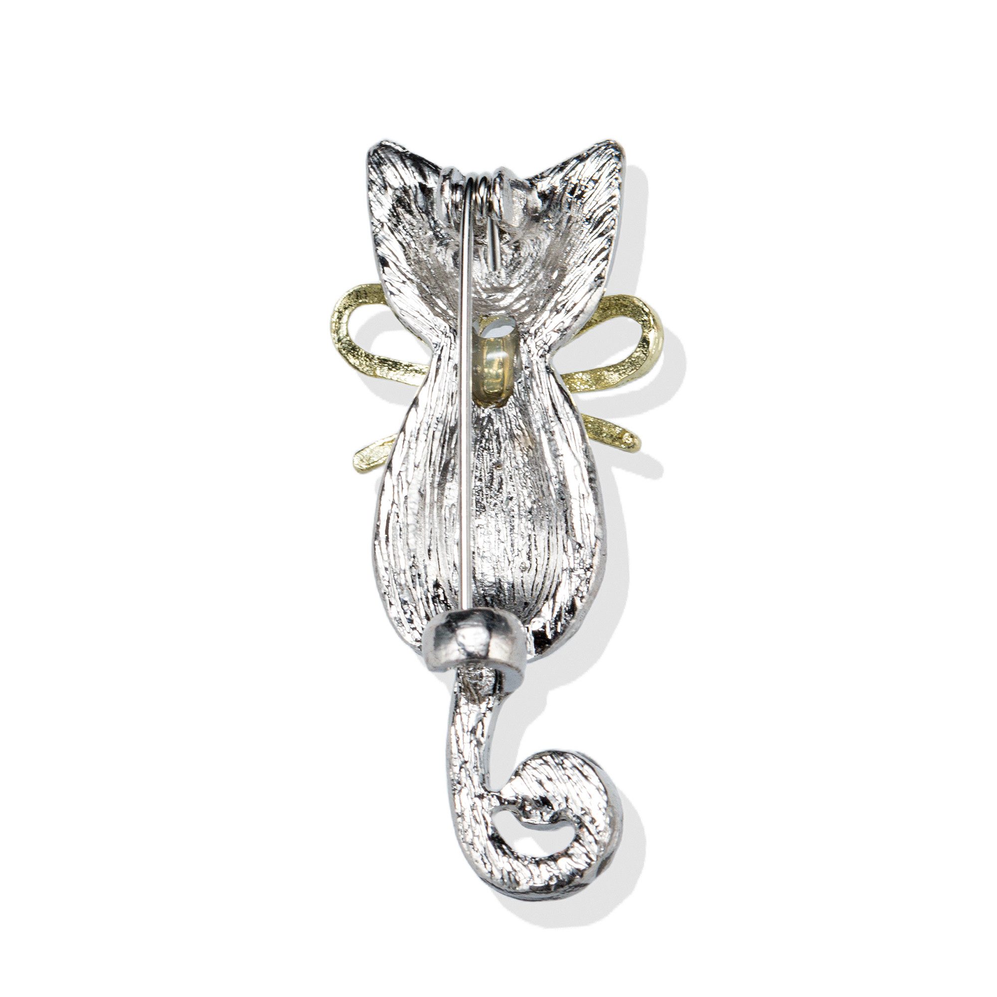 Firetti Brosche Schmuck Geschenk Kupfer Ansteckschmuck Katze