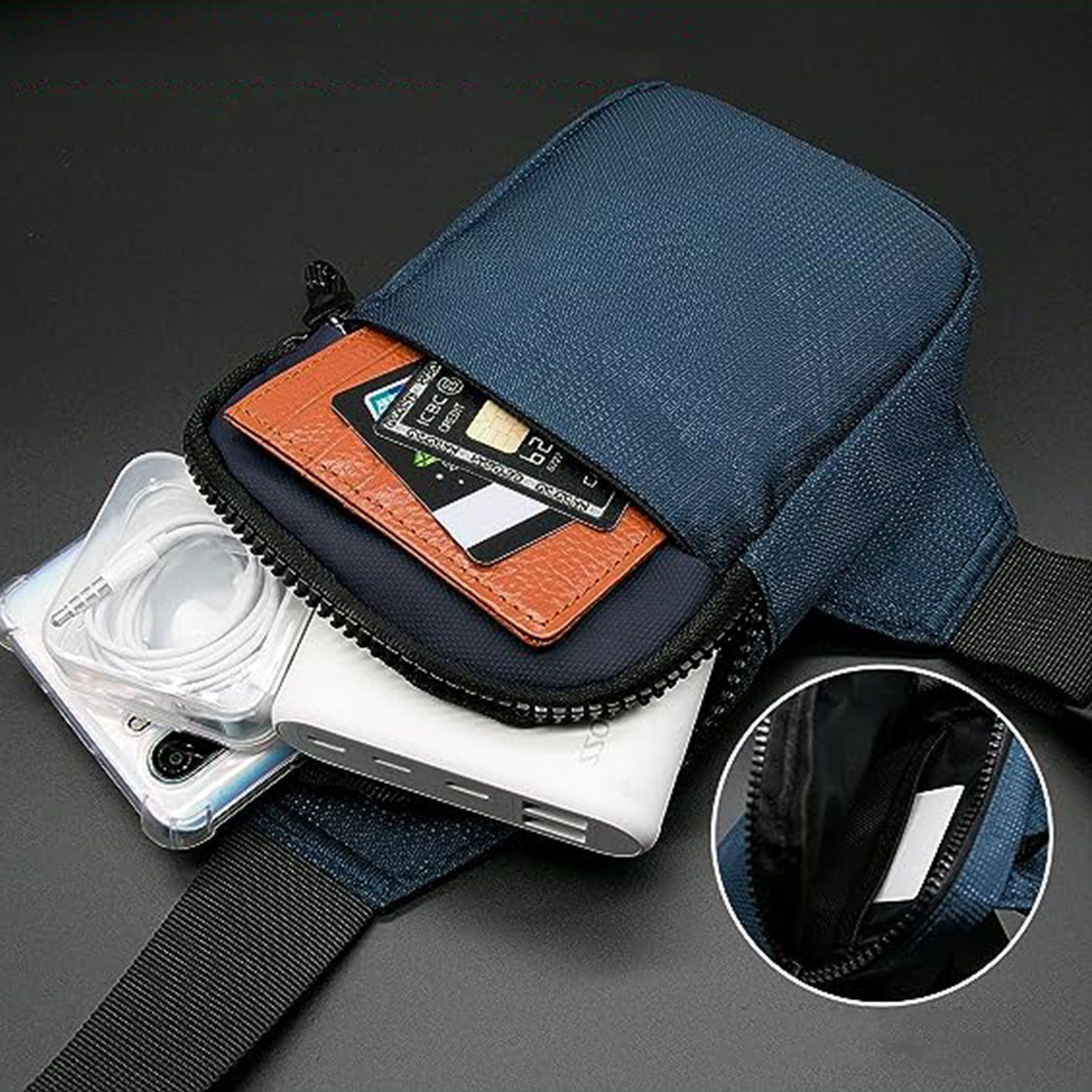 feinlux Schultertasche Schultertasche Brusttasche Sling Schulter Rucksack Rucksäcke Crossbody (Packung, Umhängetasche), für Outdoor Camping Reisen Wandern Radfahren Multipurpose Tagepacks