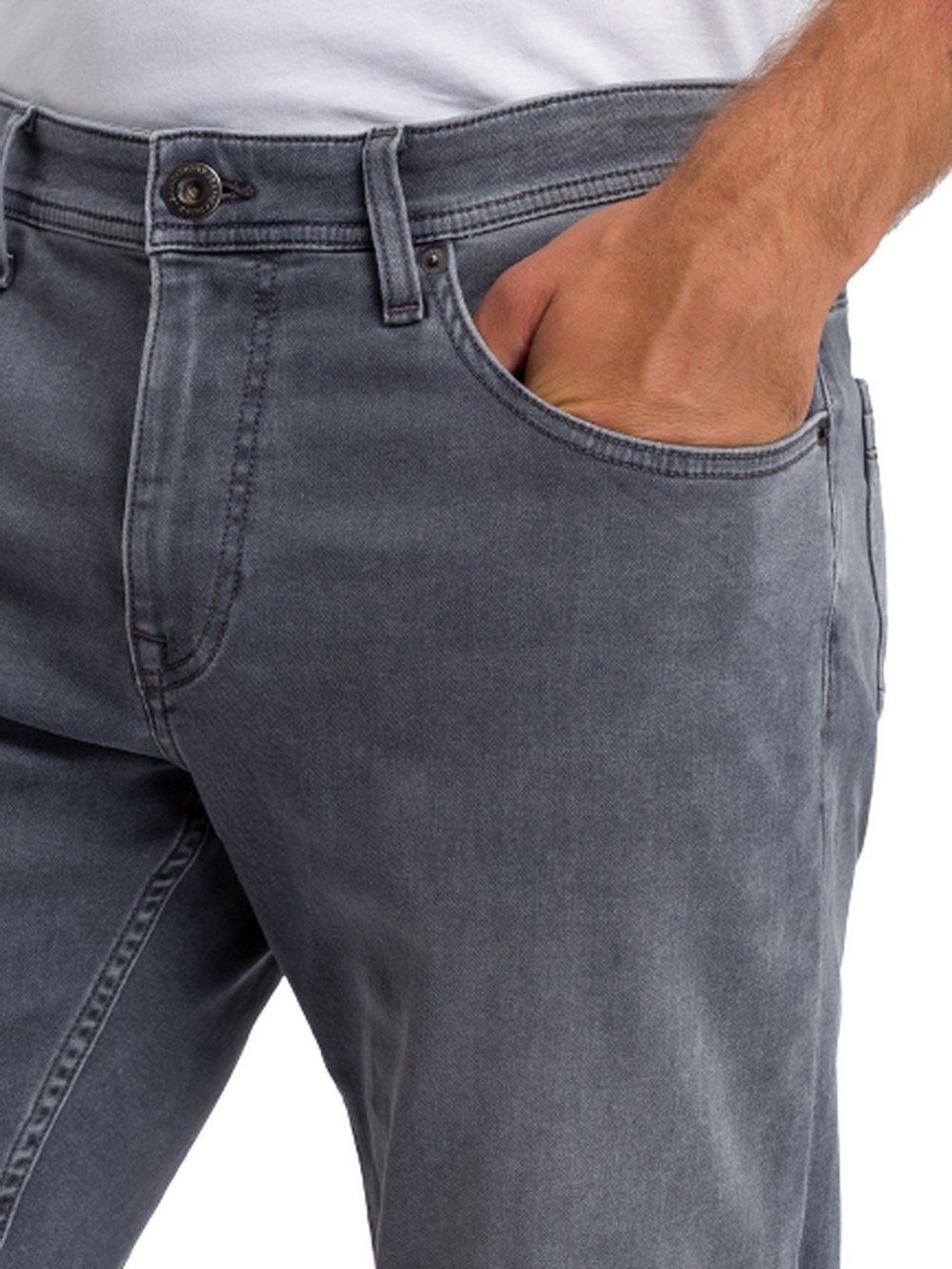 CROSS JEANS® Jeansshorts mit Denim Grey Stretch LEOM 141