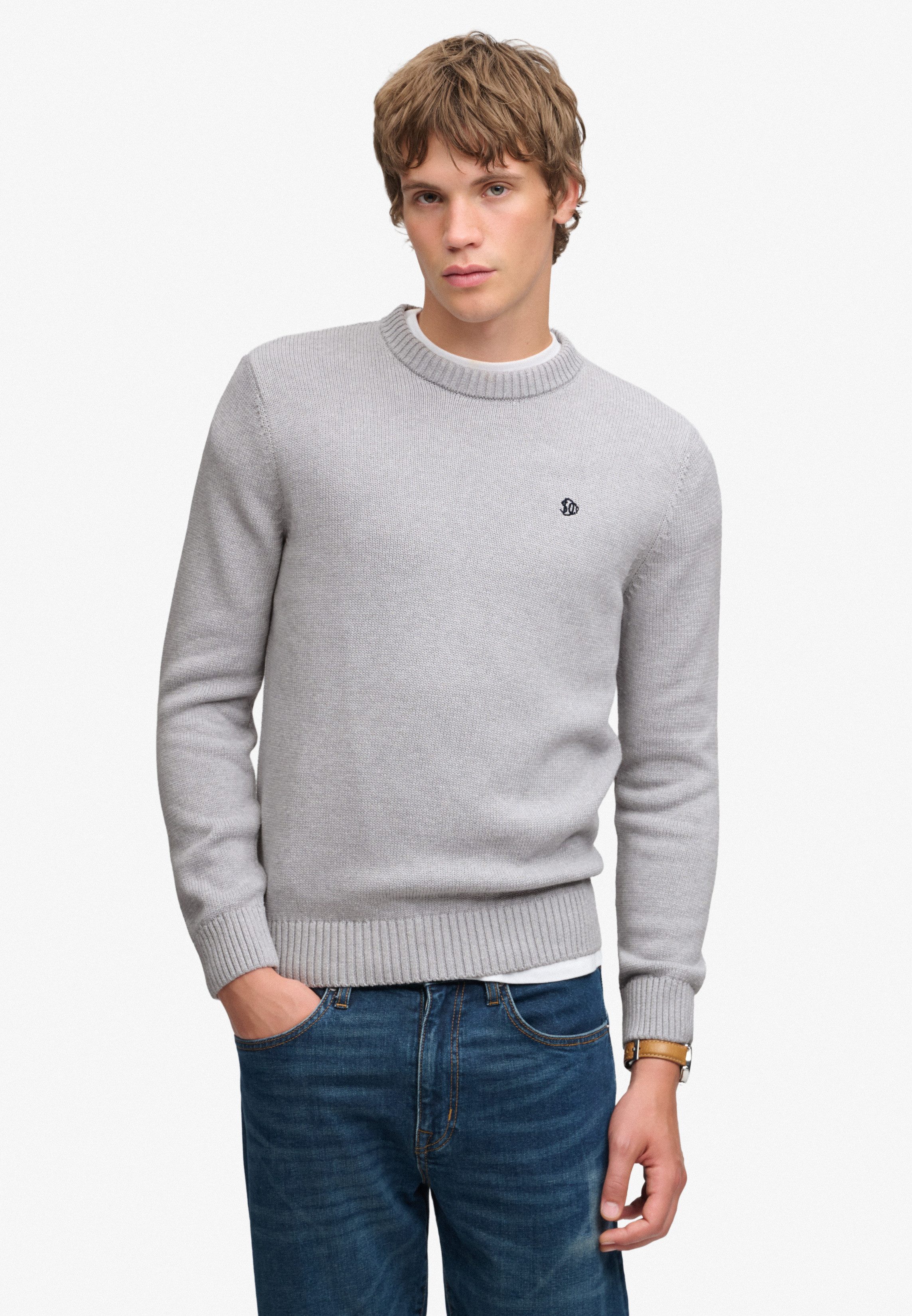 Superdry Strickpullover PREPPY COTTON JUMPER Baumwolle, regular fit
