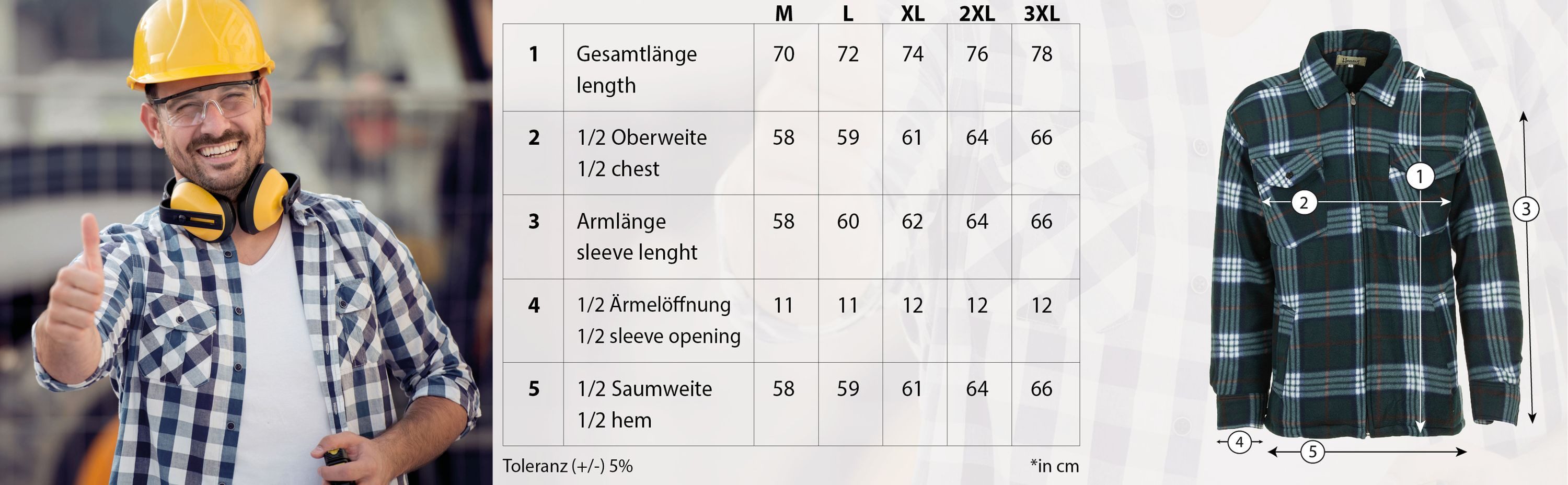 Hoang Arbeitsjacke Thermojacke Holzfällerjacke (HT)