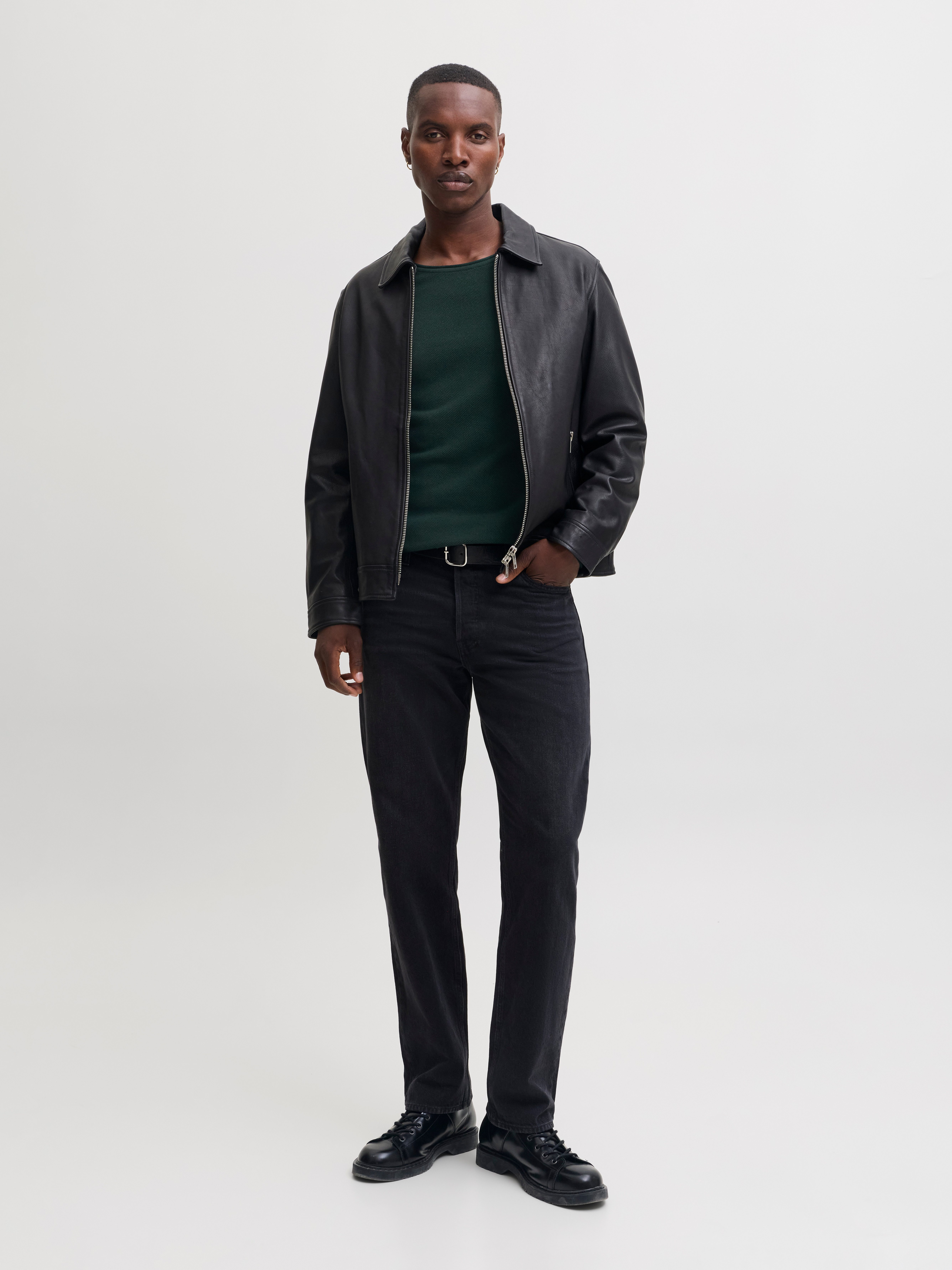 Jack & Jones Rundhalspullover JJEHILL KNIT CREW NECK NOOS Baumwolle, regular fit – Bild 5 von 5