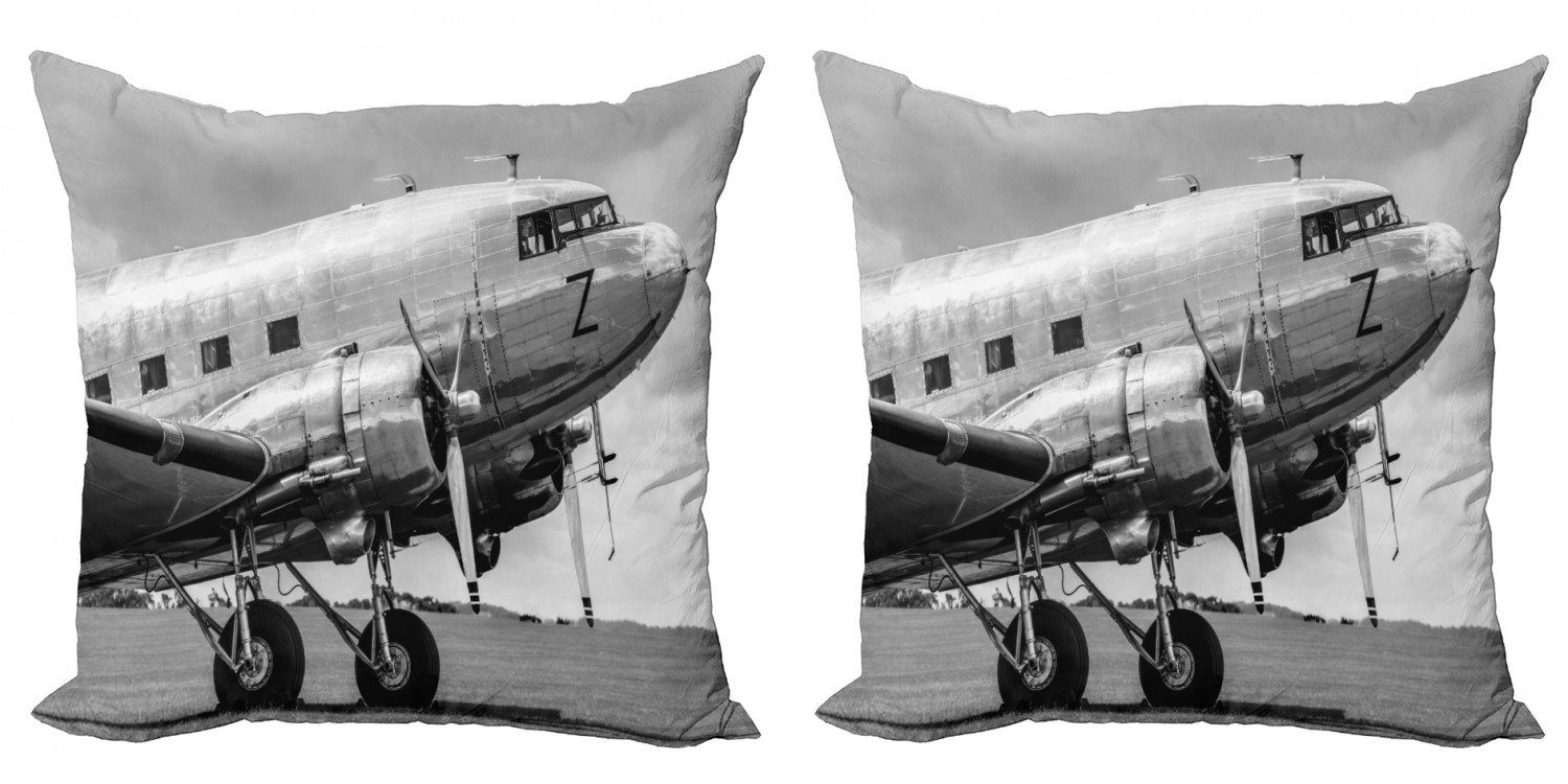 Kissenbezüge Modern Accent Doppelseitiger Digitaldruck, Abakuhaus (2 Stück), Flugzeug Old Airliner