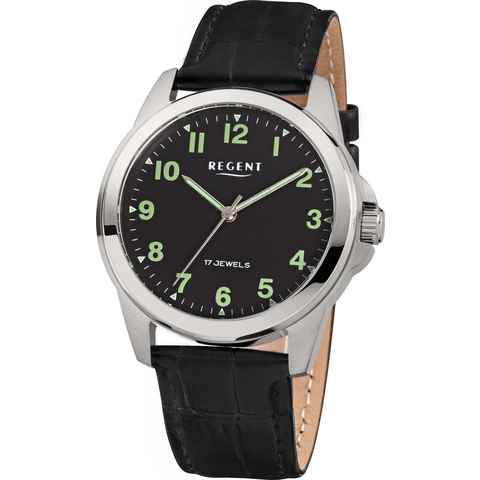 Regent Mechanische Uhr F-1392, Armbanduhr, Herrenuhr, Handaufzug, Leuchtzeiger