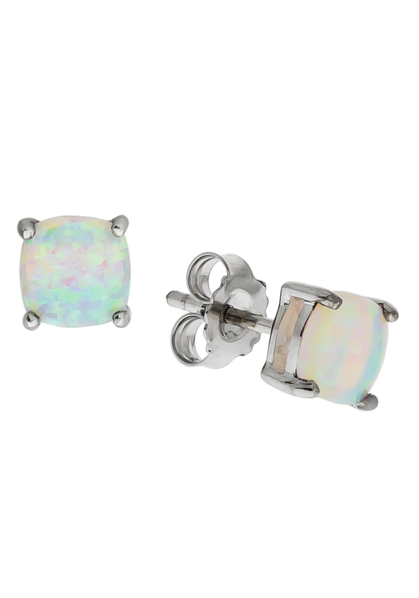 Firetti Paar Ohrstecker Schmuck Geschenk Silber 925 Ohrschmuck Edelstein Opal, mit Opal (synth)