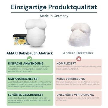 Amari Modelliermasse AMARI® Gipsabdruck Babybauch Set, Gipsabdruckset Babybauch