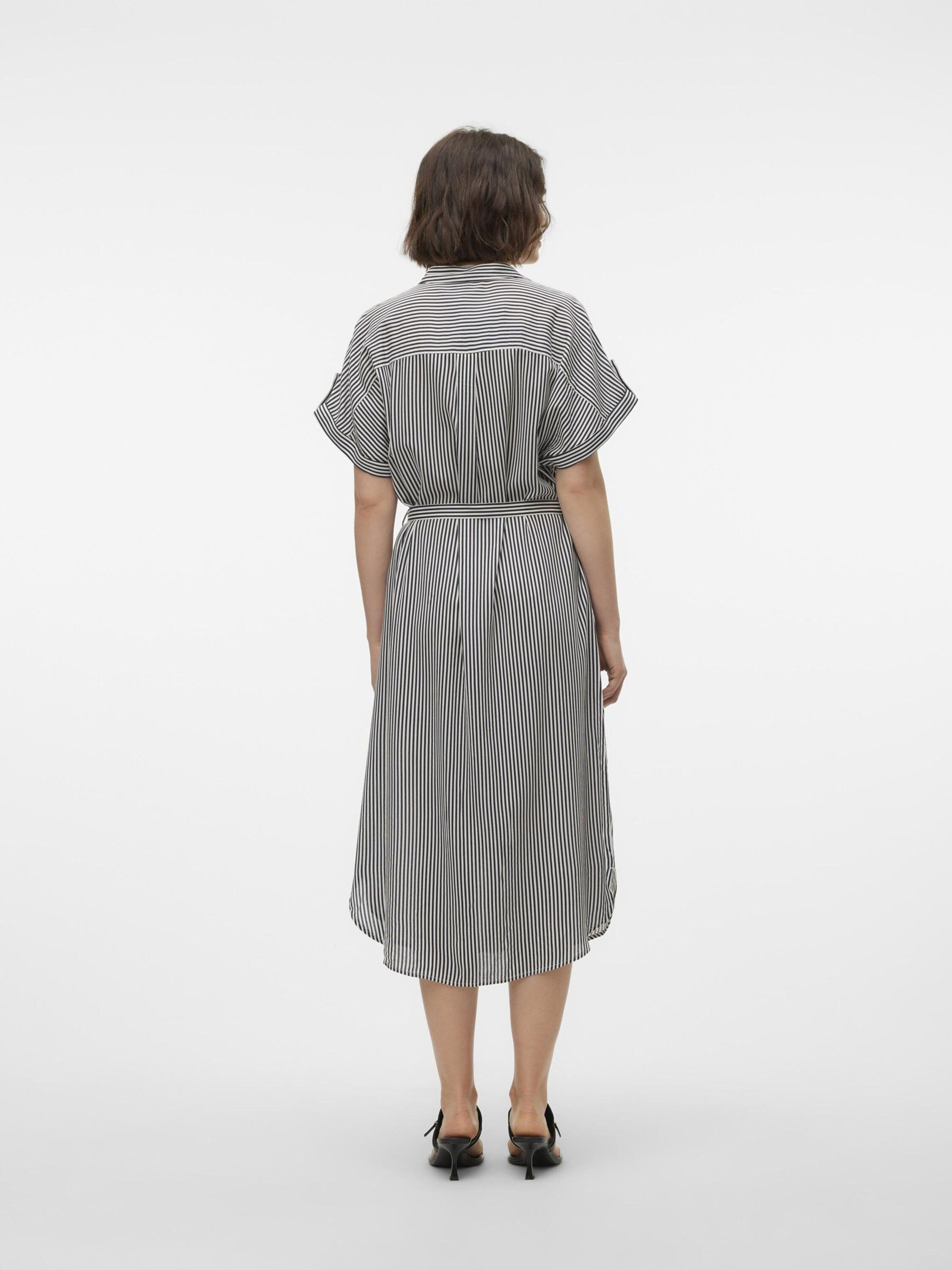 Vero Moda Blusenkleid Bumpy (1-tlg) Drapiert/gerafft