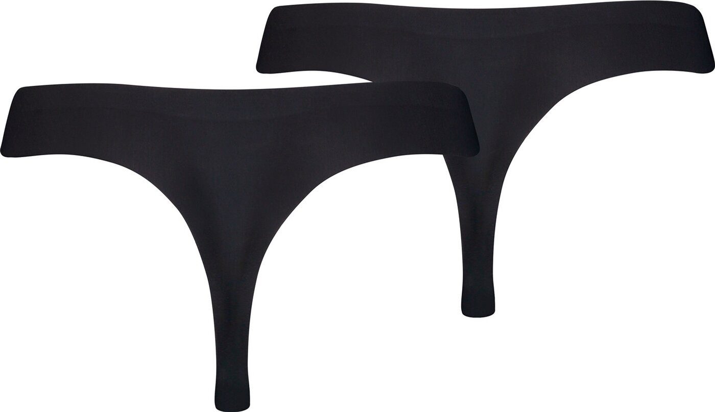 PUMA Bikini-Hose PUMA WOMEN SEAMLESS STRING 2P HANG BLACK günstig online kaufen