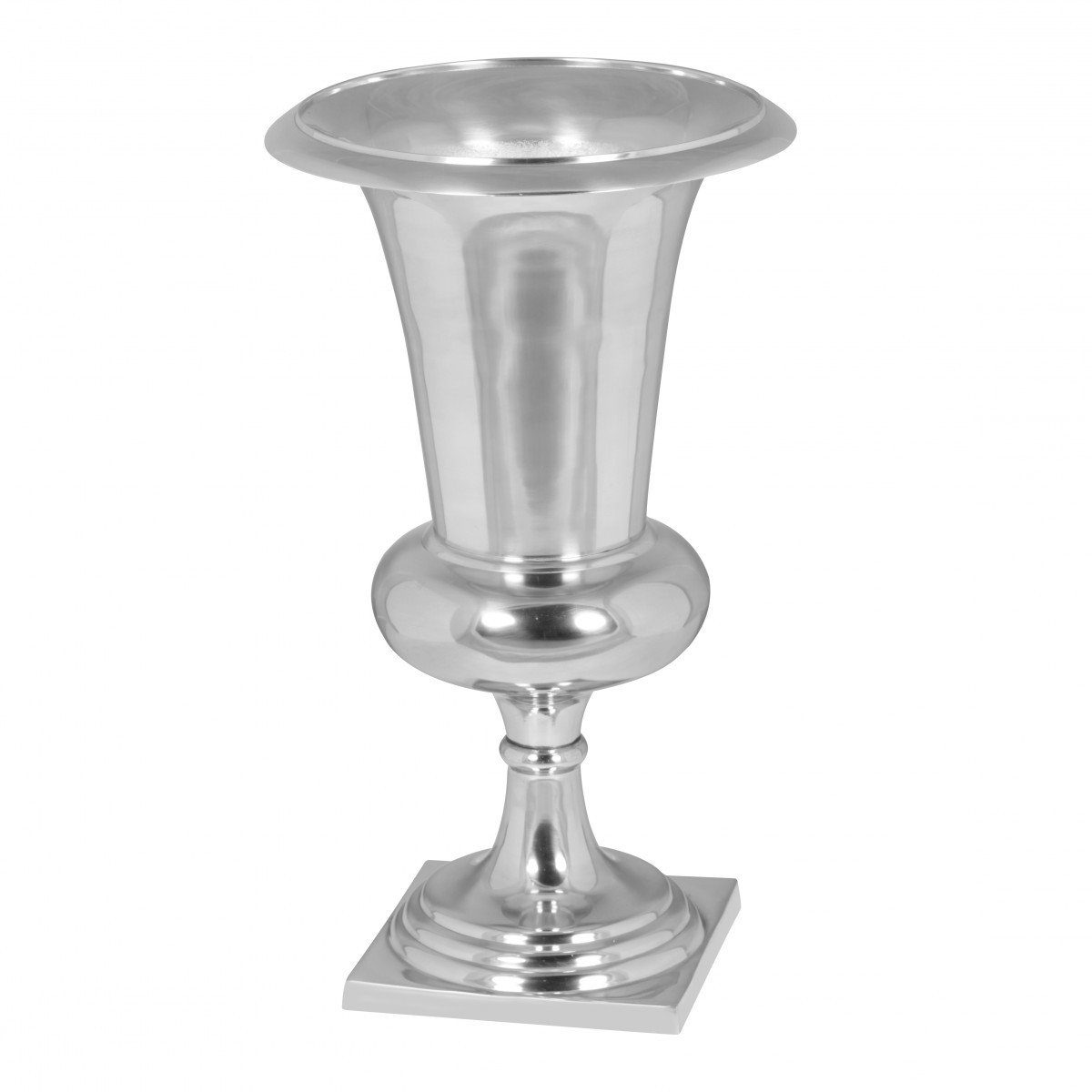 Vase gross Luxus Bodenvase Tischvase Aluminium Guss silber 40 
