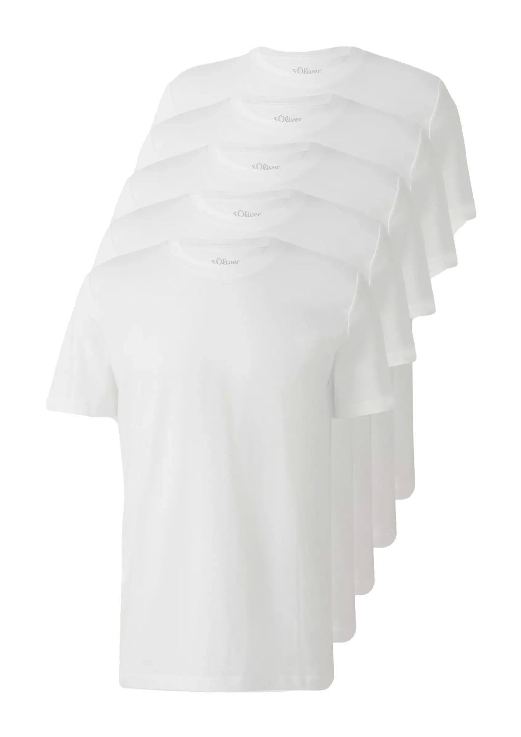 s.Oliver T-Shirt Rundhals-Ausschnitt, kurzarm, 5er Pack (Set, 5-tlg., 5er P günstig online kaufen