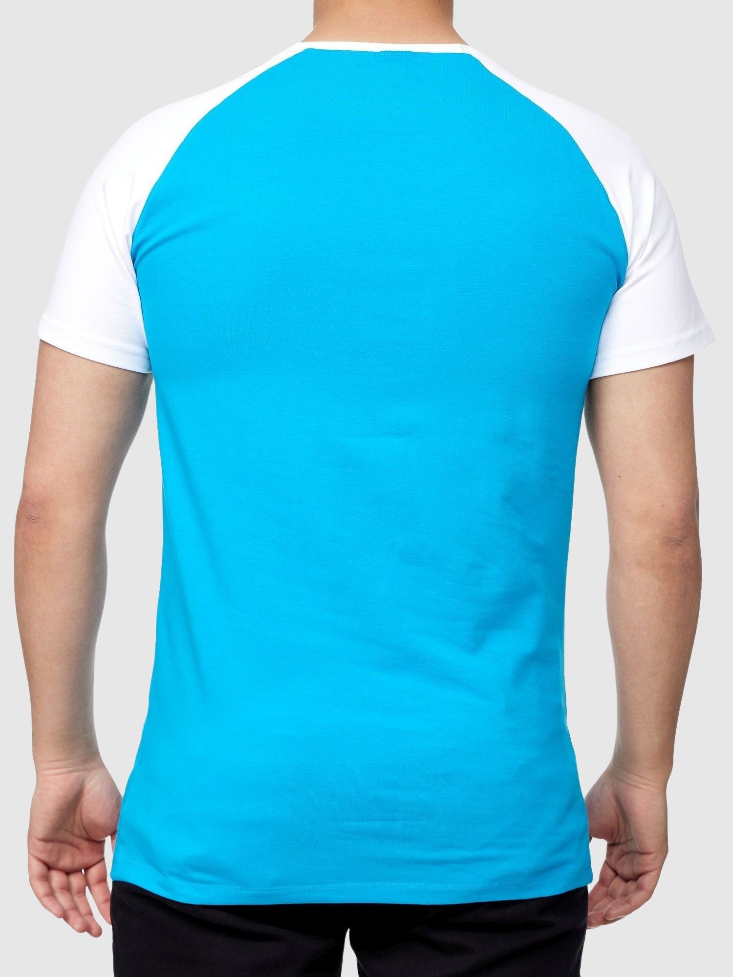 John Kayna T-Shirt John Kayna Fitness Polo T Männer Herren Freizeit Weiss für Poloshirt Tee Shirt Türkis Polo T-Shirt Casual (Shirt 1-tlg) Tshirt Tee, Kurzarmshirt